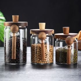Glass Coffee Jars with Spoons, Candy Jars, Biscuit Jars, Storage Jars, Tea Jars, Snack Jars, Seasoning Jars, Salt Jars, Pepper Jars