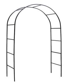 78"H x 45"W Metal Garden Arch Trellis; Adjustable Arbor Trellis for Garden Climbing Plants Support or Wedding Decor,Black